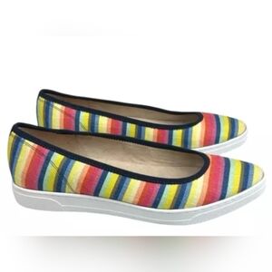 Anne Klein Sport Women's Over The Top Flat Ballet Shoes Multi Color Size 10